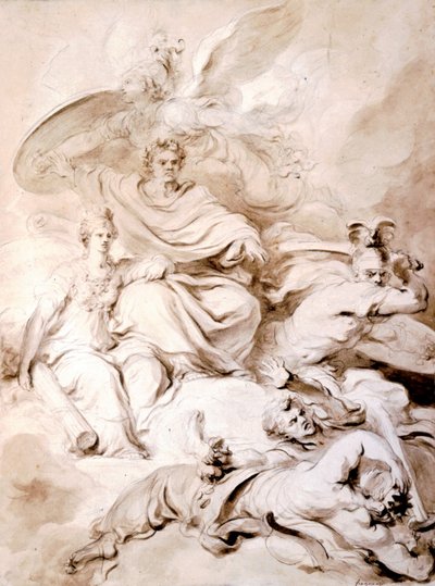 To the Genius of Franklin by Jean Honore Fragonard